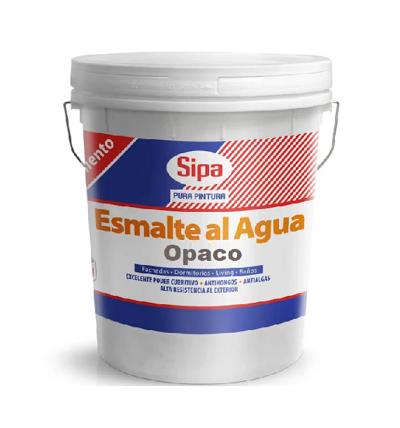 Esmalte al Agua Opaco Blanco SIPA 4 gl