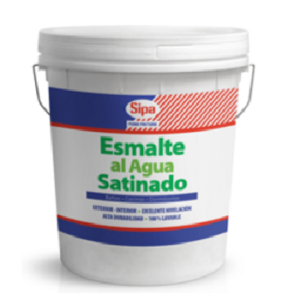 Esmalte al Agua Satinado Blanco SIPA 4 gl