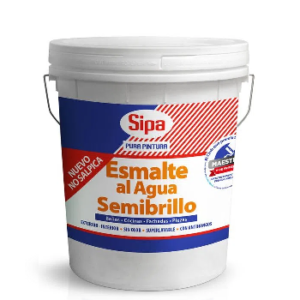 Esmalte al Agua Semibrillo Blanco SIPA 4 gl
