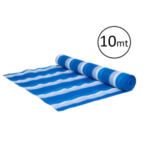 Rollo Malla Raschel Azul/Blanco 10 mt.