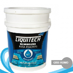 Pintura Membrana para Piscinas 3 en 1 Gris Humo LIQUITECH 5,3 gl