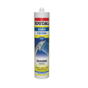 Silicona Acética Blanca SOUDAL 300 ml